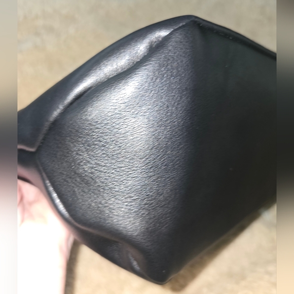 BCBG Max Azria Foldover Shoylder Bag. Black Faux Leather. NWT - Picture 11 of 12